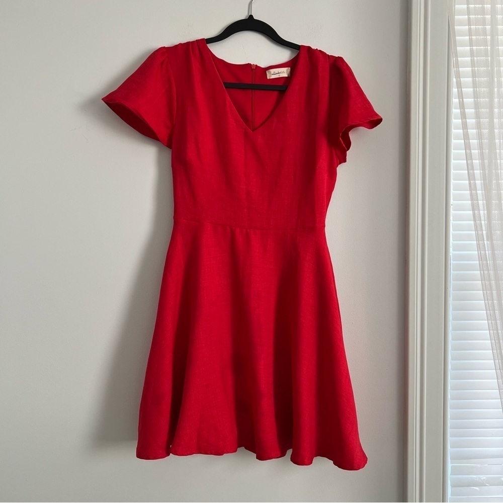 Altar'd State Red Fit and Flare Mini Dress